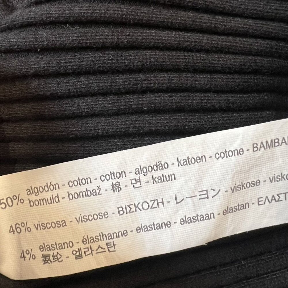 Zara Black Ribbed Top - Picture 3 of 5